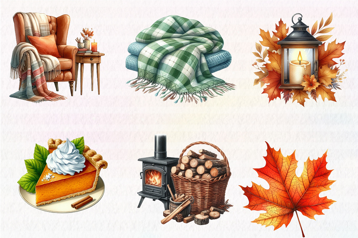 Watercolor Autumn Clipart, an Illustration by CreationArt (Photo 2 of 5)