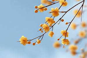 Yellow blossoms on delicate branches, a Nature Photo by MistyDay