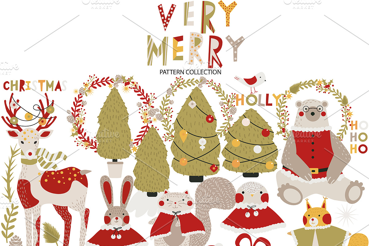 Very merry. Xmas patterns, a Pattern Graphic by Lineli (Photo 2 of 11)