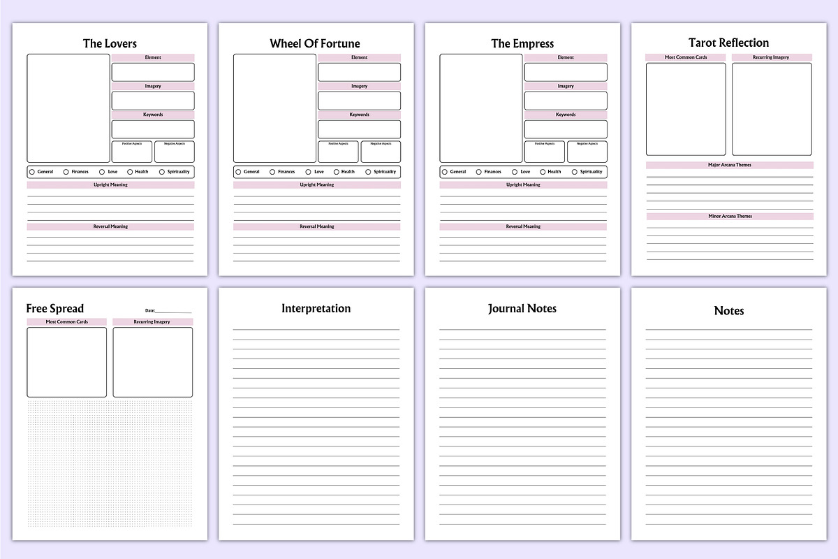 2025 Tarot Journal Canva Template, a Stationery Template by Mustafiz (Photo 8 of 8)