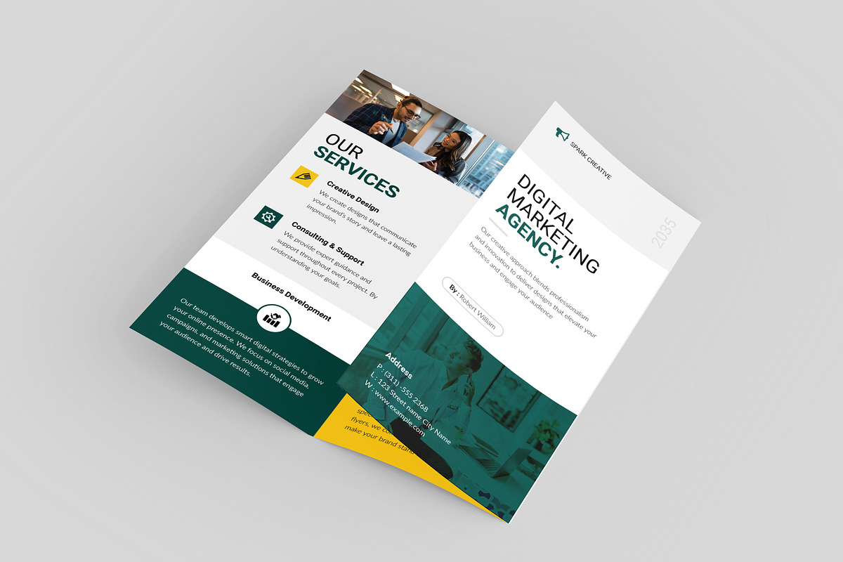 Tri-Fold Brochure Template, a Brochure Template by Spark_Creative (Photo 3 of 5)