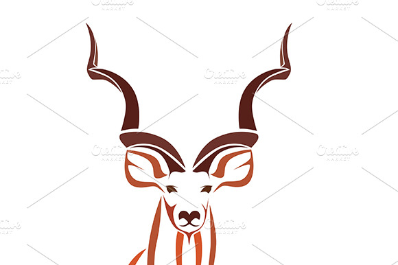 Vector Of Greater Kudu. Animals.