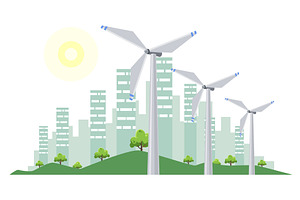 Clean electric energy concept, an Illustration by Things for designers