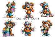 Whimsical Christmas Teddy Clipart, an Illustration by Craft Nest (Thumbnail 7 of 8)