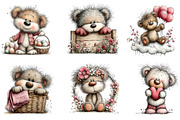 Whimsical Easter Teddy Bear Clipart, an Illustration by Dream Creation (Thumbnail 3 of 8)