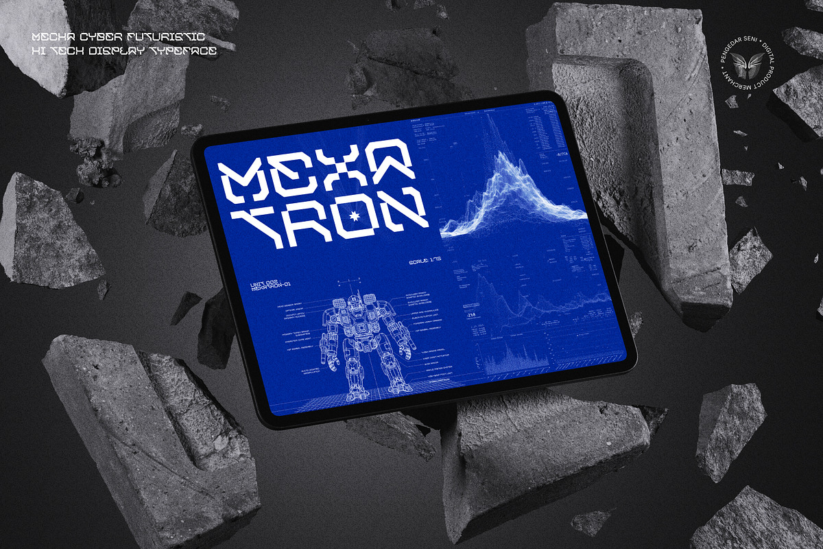 Mexatron - Sci-Fi Display Font, a Sans Serif Font by Pengedar Seni (Photo 2 of 10)