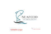 Seafood Restaurant Logo Template, a Branding & Logo Template by YUDesignStore (Thumbnail 1 of 8)