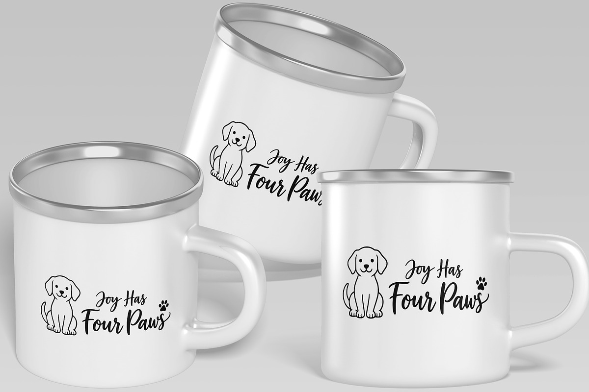 Joy Has Four Paws Dog Line Art, an Object Illustration by Ghagra (Photo 4 of 7)