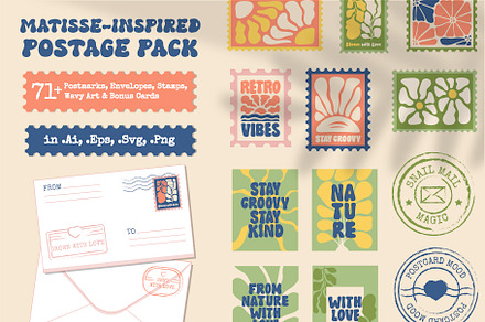 Postage Stamps and Matisse Botanical