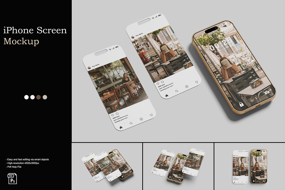 iPhone Screen Mockup, an iPhone Mockup by Design Source_ (Photo 1 of 5)