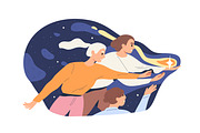 People with meteor shower concept, a Person Illustration by Good Studio (Thumbnail 3 of 6)