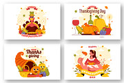 10 Thanksgiving Day Illustration, a Seasonal Illustration by denayunebgt (Thumbnail 3 of 4)