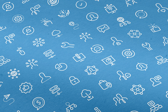100 Business Line Icons
