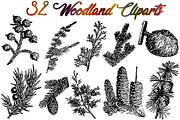 Sale 50% OFF 32 Woodland vectors, an Object Graphic by Alexandra Fulger (Thumbnail 2 of 5)