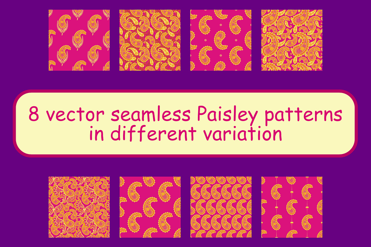 Lovely Pink Paisley patterns, a Pattern Graphic by ThaiByGaew (Photo 2 of 3)