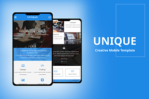Unique - Creative Mobile Template