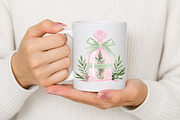 Watercolor Pink Christmas Clipart, a Seasonal Illustration by Canvas Craft (Thumbnail 9 of 10)