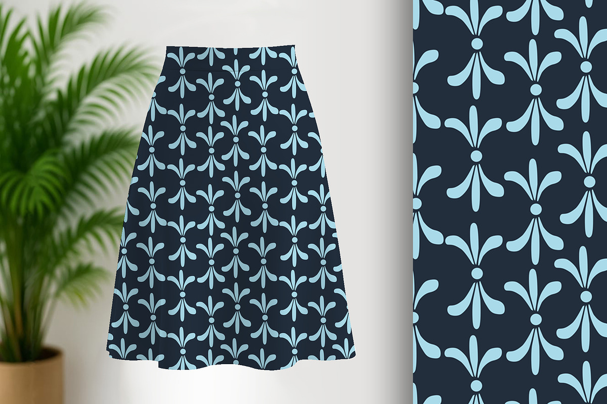 Blue Organic Petals Seamless Repeat, a Pattern Graphic by Sharon Schwalbe (Photo 1 of 4)