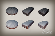 Biscuit Selection 01, a Food & Drink 3D Model by Adam Sculpts (Thumbnail 5 of 5)