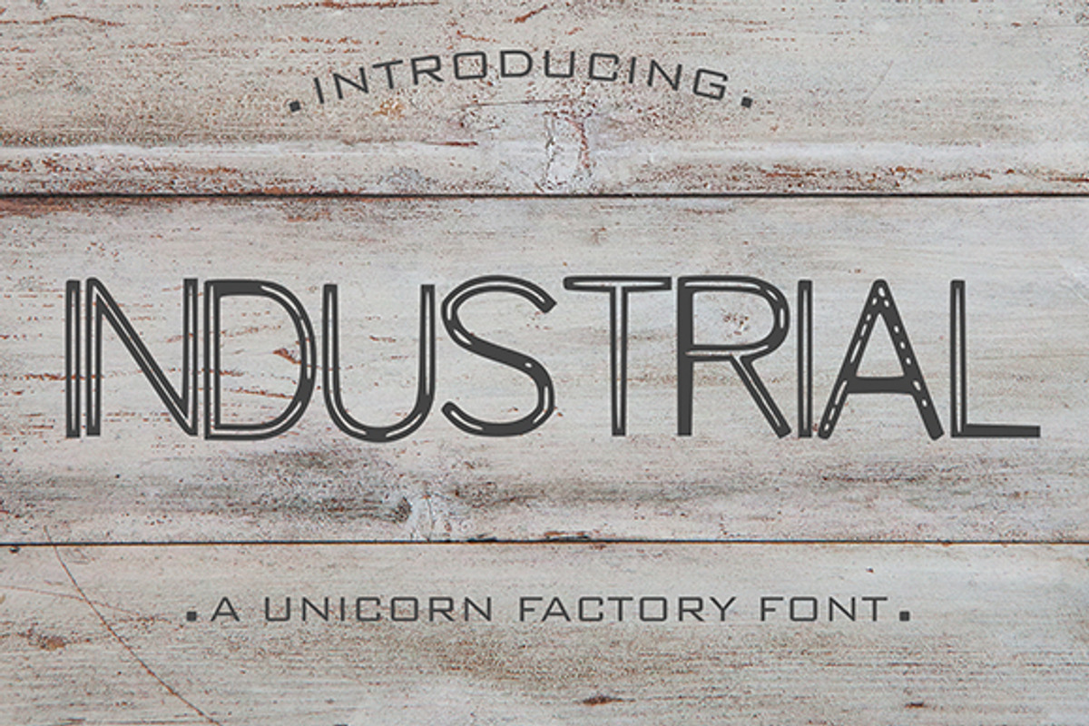 Industrial Font, a Font by UI.Fest