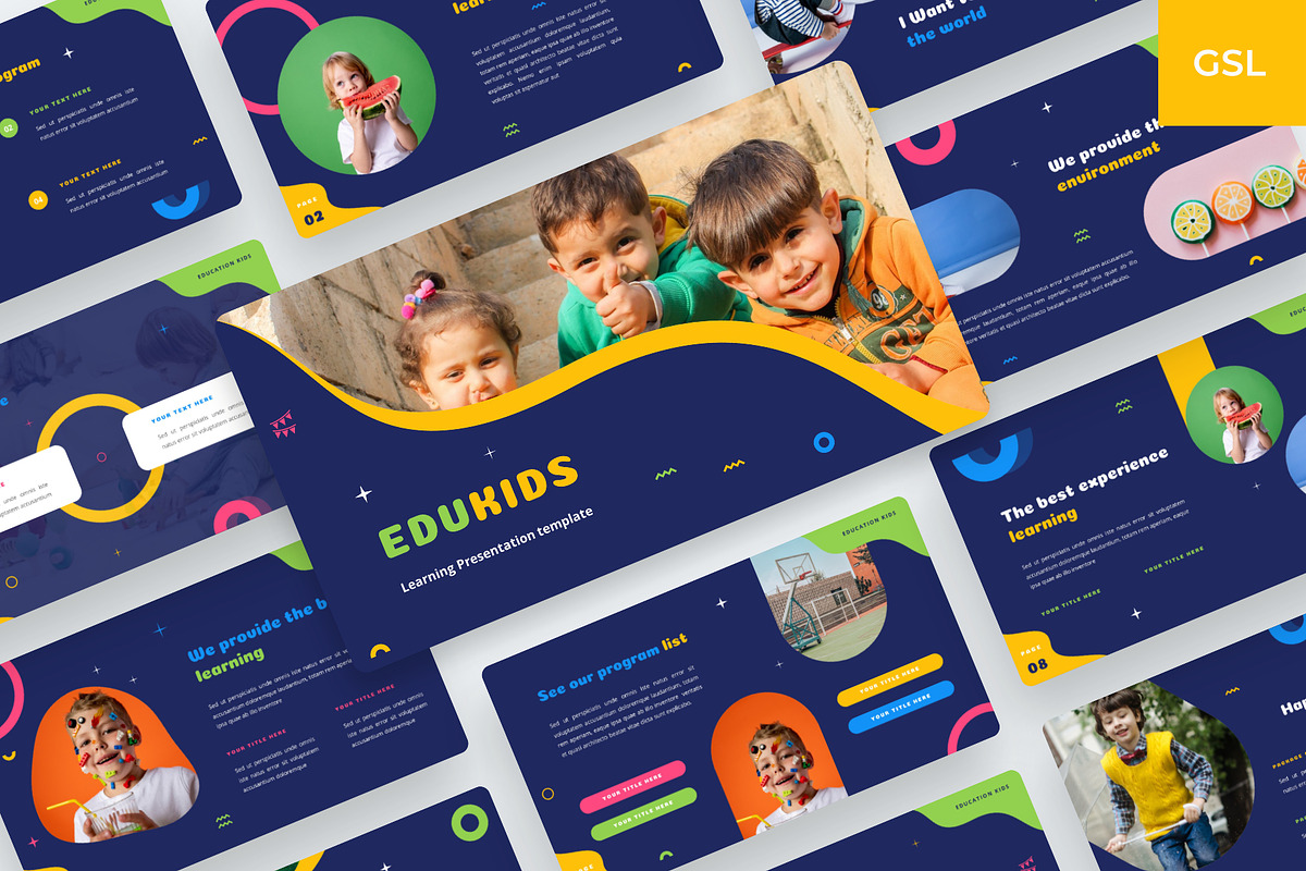 Kids Education Google Slides, a Presentation Template by BeadyLab (Photo 1 of 6)