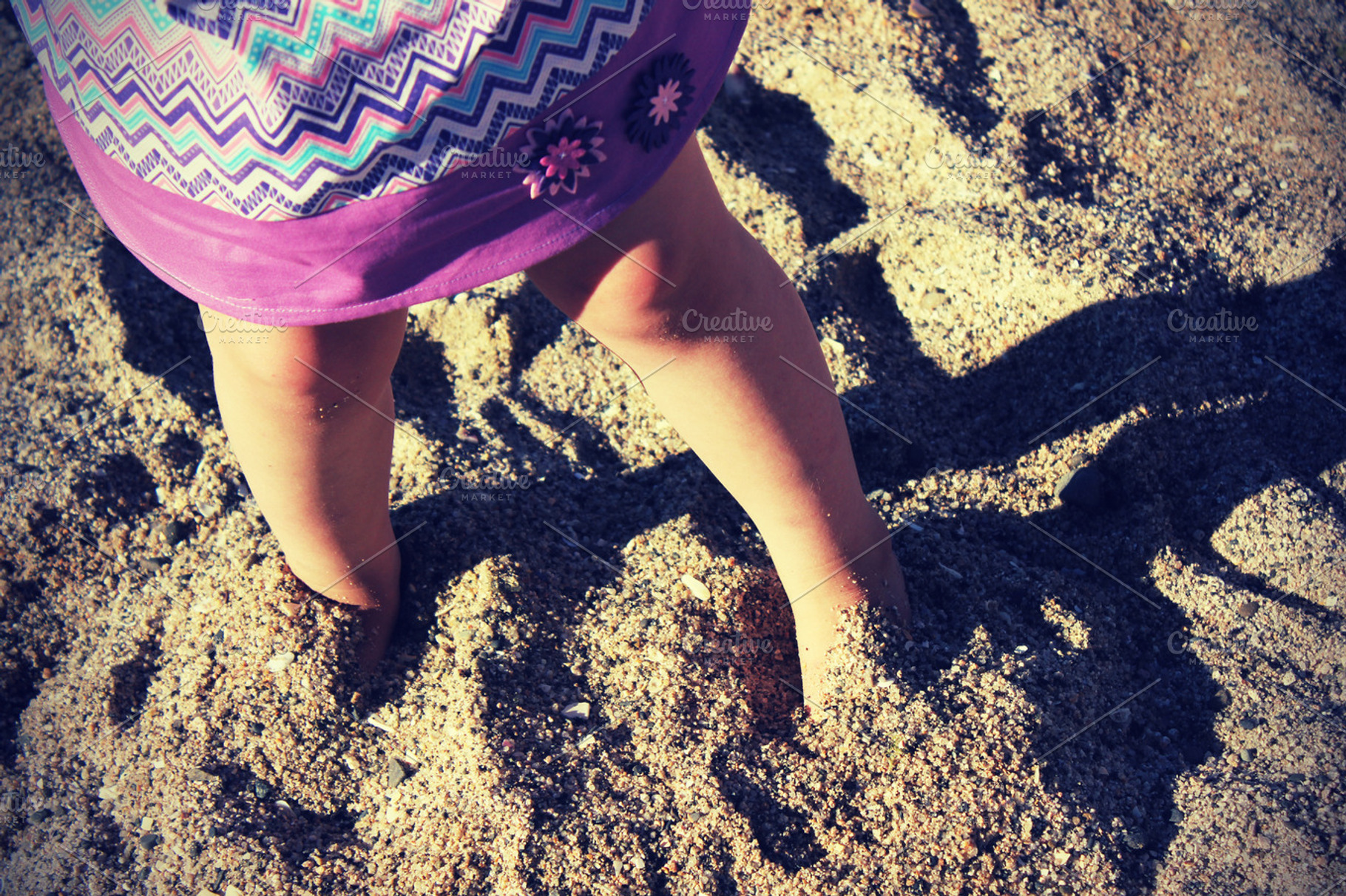 Kid feet in sand, a Person Photo by creativebeeshop
