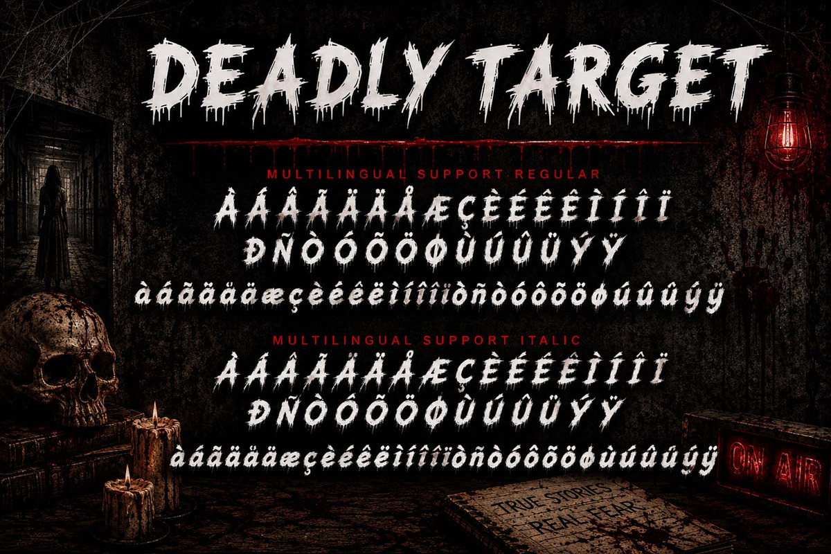 Deadly Target, a Blackletter Font by Yoga Letter (Photo 9 of 9)