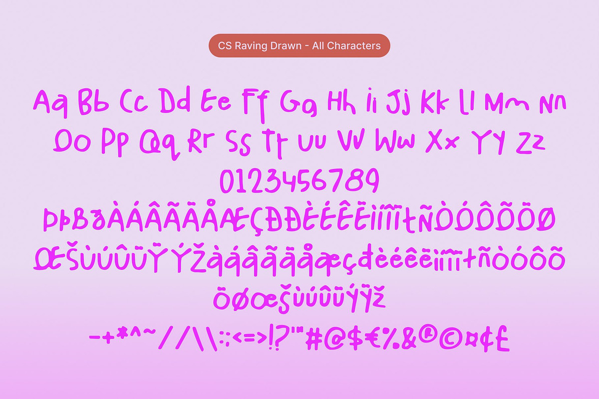 CS Raving Drawn, a Handwritten Font by Craft Supply Co. (Photo 8 of 8)