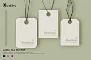 Three Hanging Tag Mockup, an Advertising Mockup by Xtrahive (Thumbnail 1 of 2)