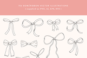 Floral Bows Vector Illustrations, a Decorative Illustration by Emma Webb Studio (Thumbnail 3 of 7)