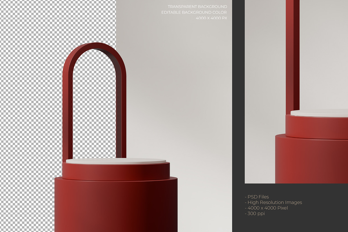 5 Podium with Transparent Background, a Background Graphic by faustudio (Photo 6 of 7)