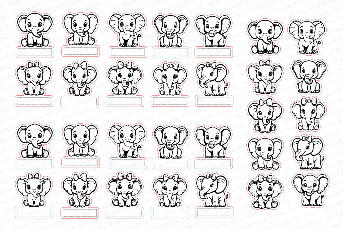 Magnets with names of elephants svg, a Pattern Graphic by MegaPrezencik (Photo 5 of 5)