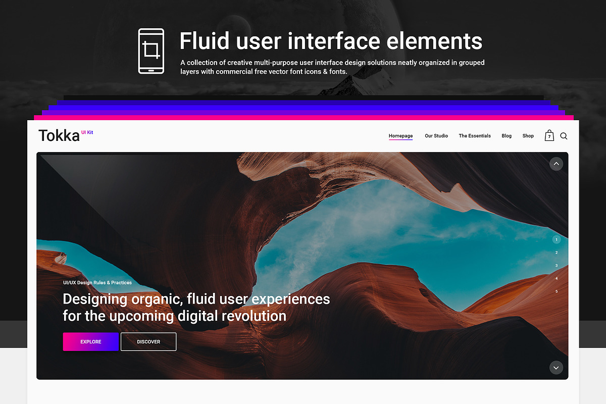 TOKKA Multi-Purpose UI/UX Kit, an UI Kit Template by NordWood (Photo 2 of 9)
