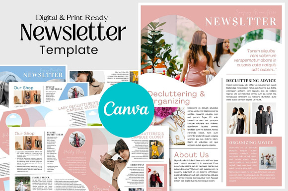Canva newsletter template for fashion preview 6