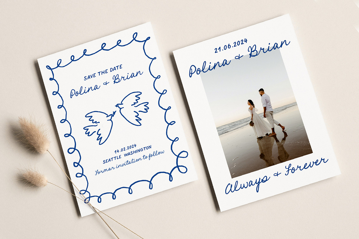 Bois de Jasmin Wedding Font Duo, a Script Font by Calamar Studio (Photo 6 of 18)