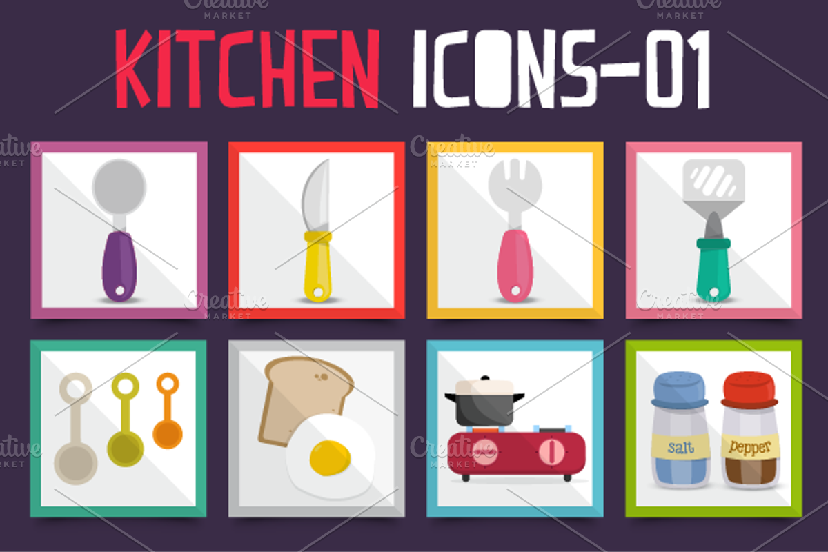 Kitchen Icons Set, an Icon by himoki (Photo 2 of 5)