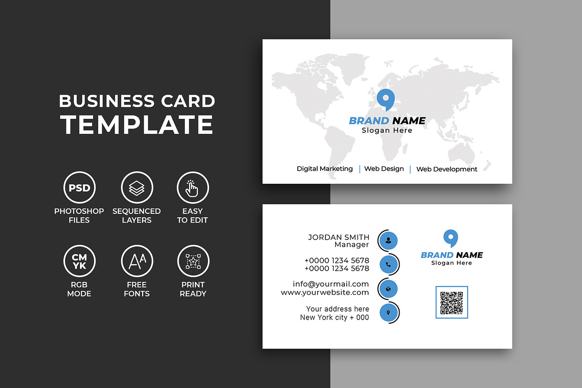 Corporate Business Card Template, a Business Card Template by Saman Osama (Photo 6 of 6)