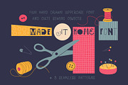 Fun hand drawn uppercase font, a Sans Serif Font by Popova (Thumbnail 1 of 7)