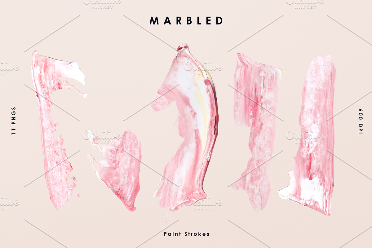 Pink Marbled; Paint Stroke, an Object Graphic by Emma Make (Photo 5 of 7)