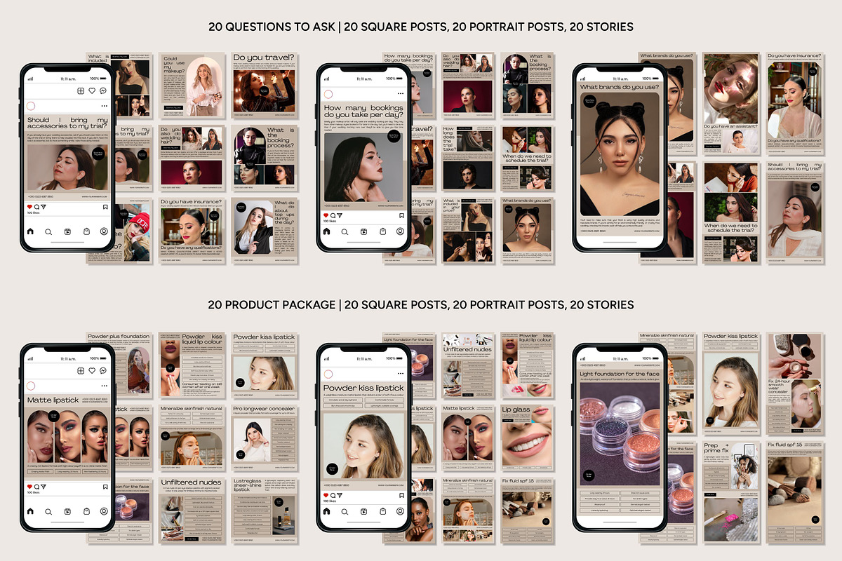 Makeup Canva Template, a Social Media Template by Kalubuak (Photo 9 of 10)