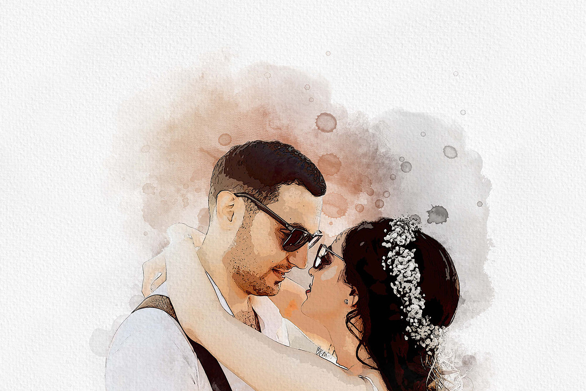 Wedding Watercolor Art Photo Effect, an Action Add-On by MRI STUDIO (Photo 15 of 22)