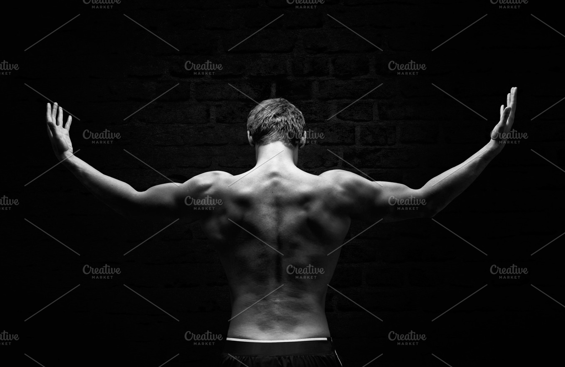 Silhouette of a strong man containing fitness, fit, and training, a Sports & Recreation Photo by Aenyeth