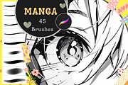 Procreate Manga Brushset, a Brush Add-On by nikiartcorner (Thumbnail 1 of 8)
