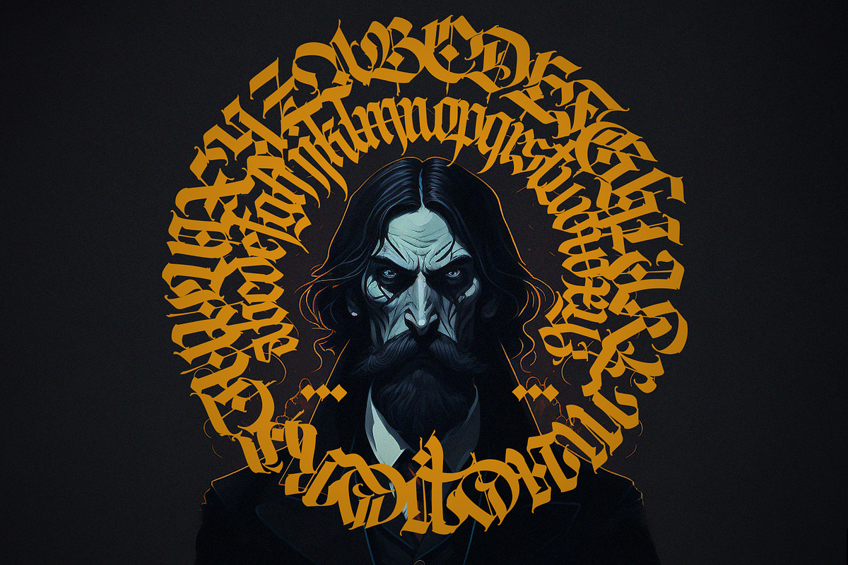 Gothic letters - 10, a Blackletter Font by GeekClick (Photo 2 of 26)