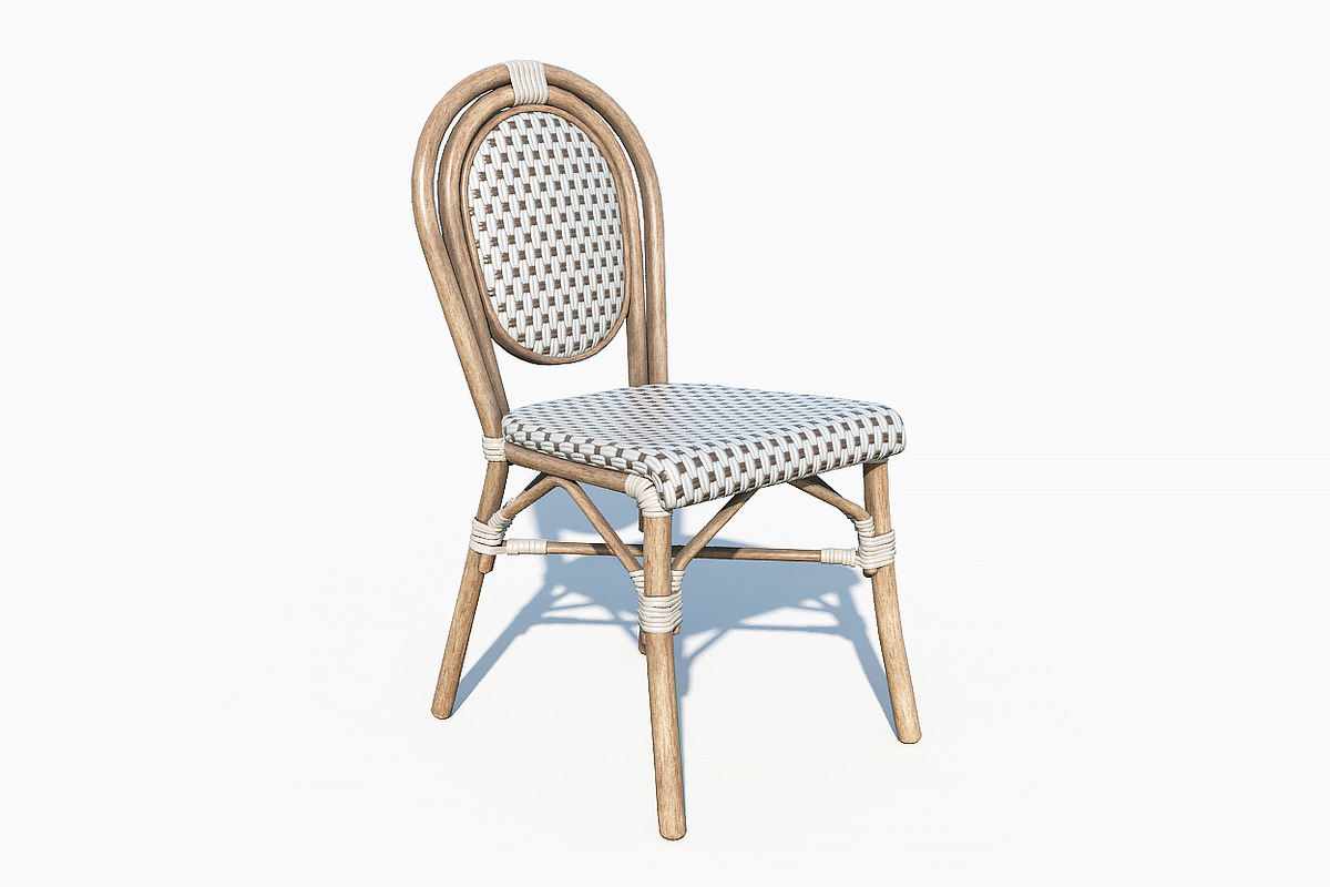 Wicker Bistro Chair, a Furniture 3D Model by happy brush (Photo 14 of 18)