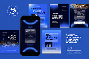 AI Assistant Instagram Template, a Social Media Template by graphicook
