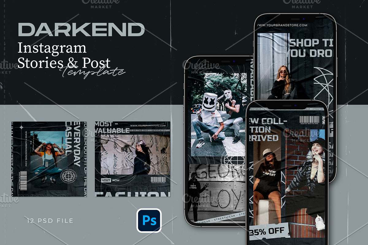 Fashion Instagram Template - Darkend, a Social Media Template by Gibcreat (Photo 1 of 4)
