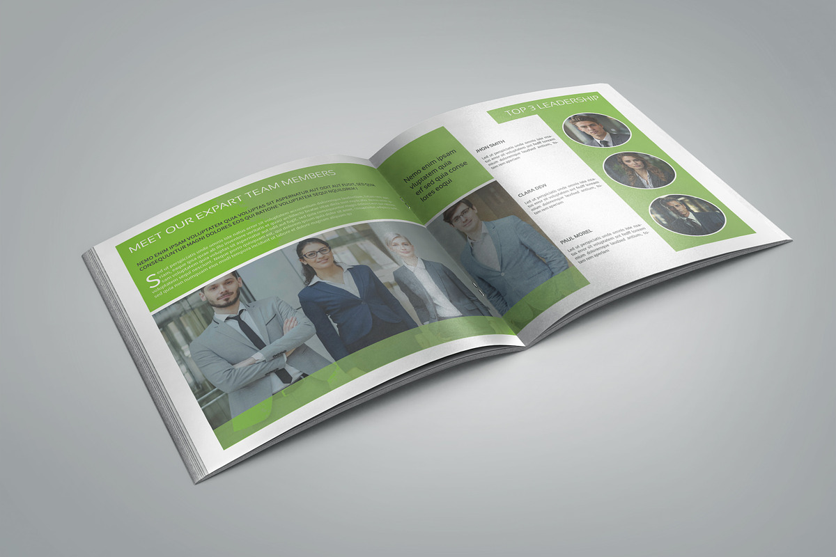 Square Business Brochure Template, a Brochure Template by retrographix (Photo 4 of 11)