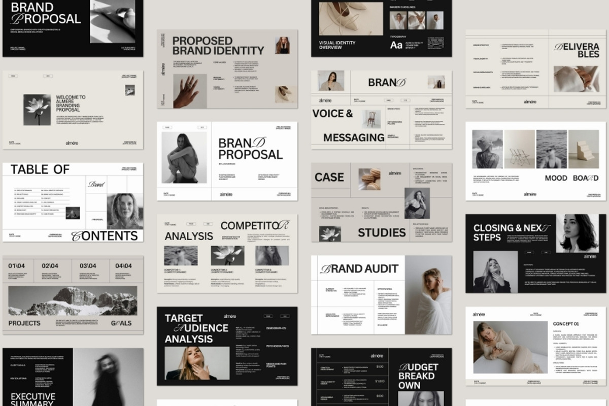 30 Page Brand Proposal Canva Template | Amare Creative preview 7