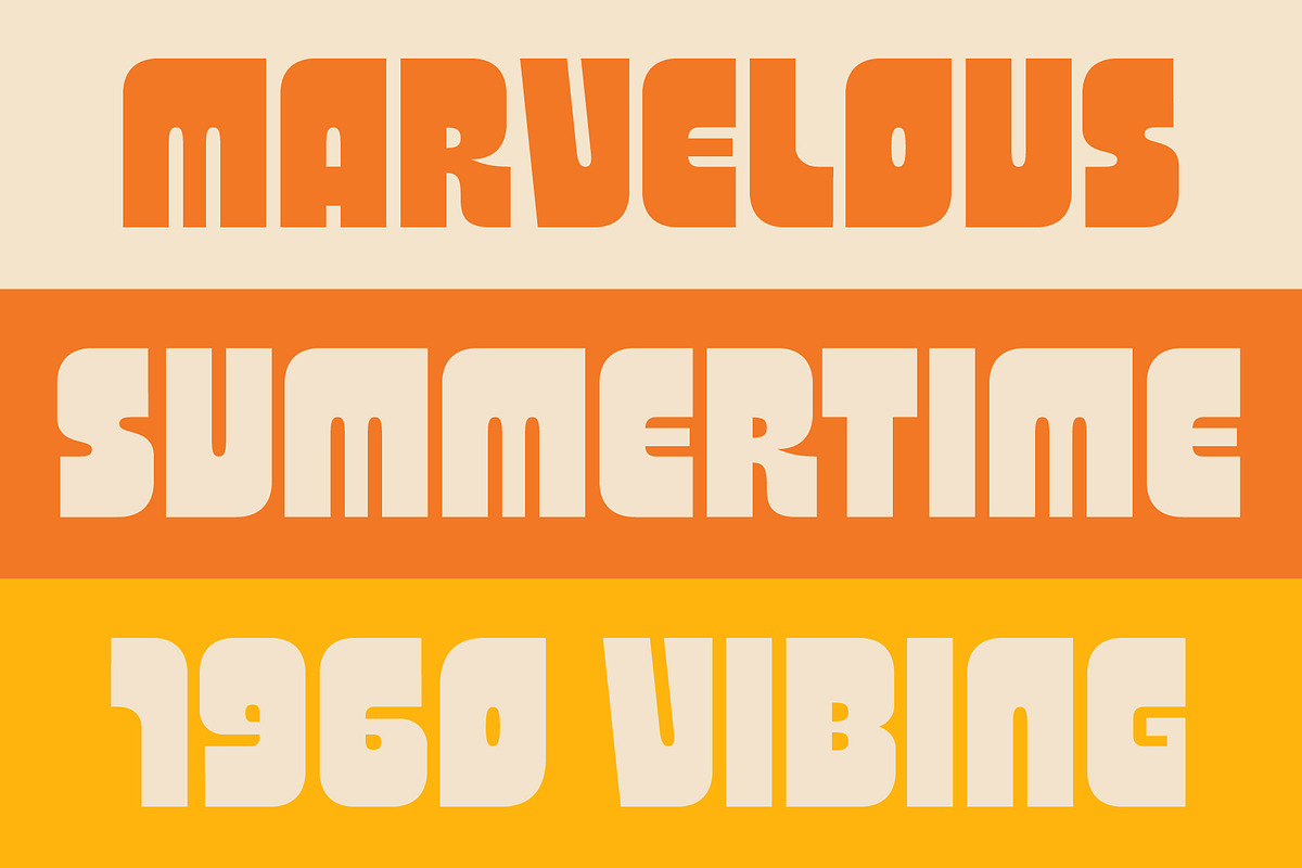 Bayba - A Fun 60s Font, a Sans Serif Font by The Type Fella (Photo 3 of 7)
